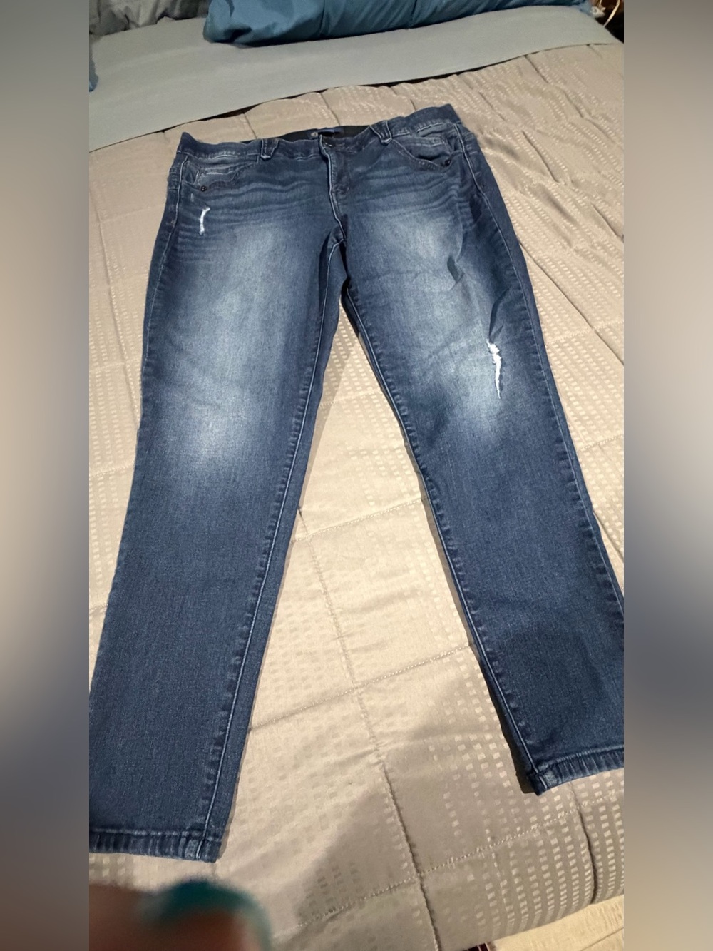 Democracy Straight Leg Women’s Jeans in Dark Blue Fade